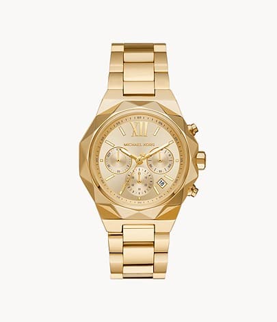 Michael Kors Raquel Chronograph Gold-Tone Stainless Steel Watch MK4690I - Kamal Watch Company