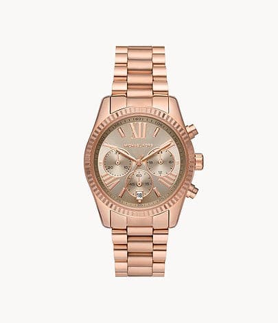 Michael Kors Lexington Chronograph Rose Gold-Tone Stainless Steel Watch MK7217 - Kamal Watch Company