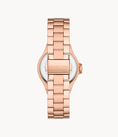 Michael Kors Mini-Lennox Three-Hand Rose Gold-Tone Stainless Steel Watch MK7279I - Kamal Watch Company