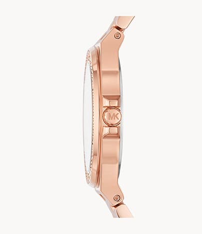 Michael Kors Mini-Lennox Three-Hand Rose Gold-Tone Stainless Steel Watch MK7279I - Kamal Watch Company