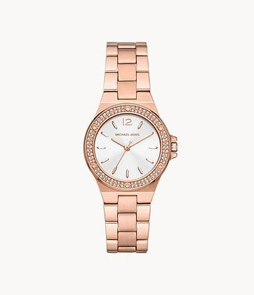 Michael Kors Mini-Lennox Three-Hand Rose Gold-Tone Stainless Steel Watch MK7279I - Kamal Watch Company