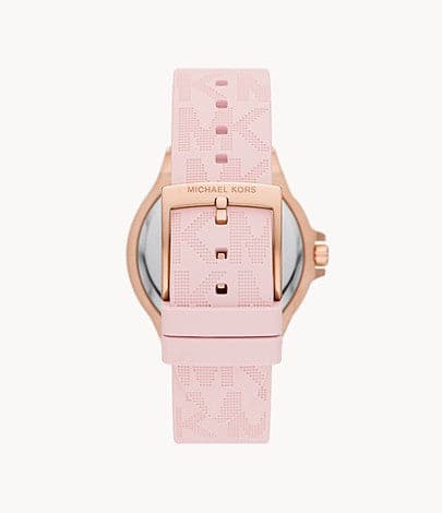 Michael Kors Mini-Lennox Three-Hand Blush Silicone Watch MK7282I - Kamal Watch Company