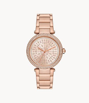 Michael Kors Parker Three-Hand Rose Gold-Tone Stainless Steel Watch MK7286I - Kamal Watch Company