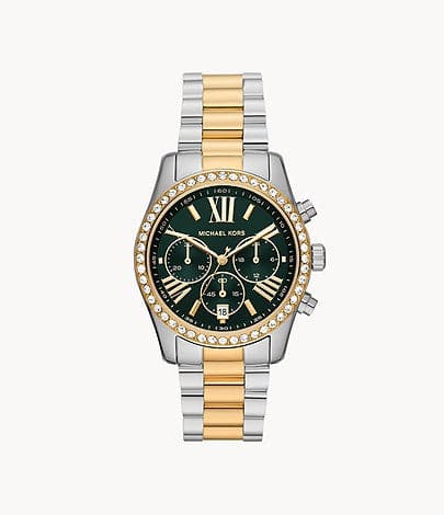 Michael Kors Lexington Chronograph Two-Tone Stainless Steel Watch MK7303I - Kamal Watch Company