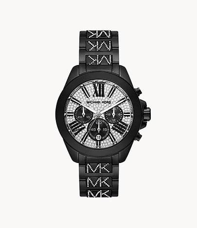 Michael Kors Wren Chronograph Black Stainless Steel Watch MK7306I - Kamal Watch Company