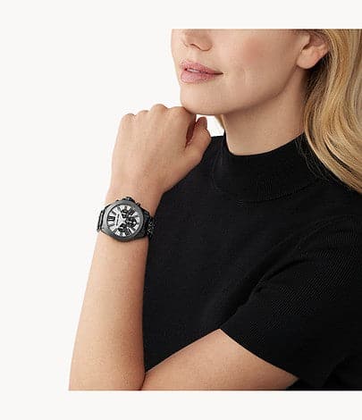 Michael Kors Wren Chronograph Black Stainless Steel Watch MK7306I - Kamal Watch Company