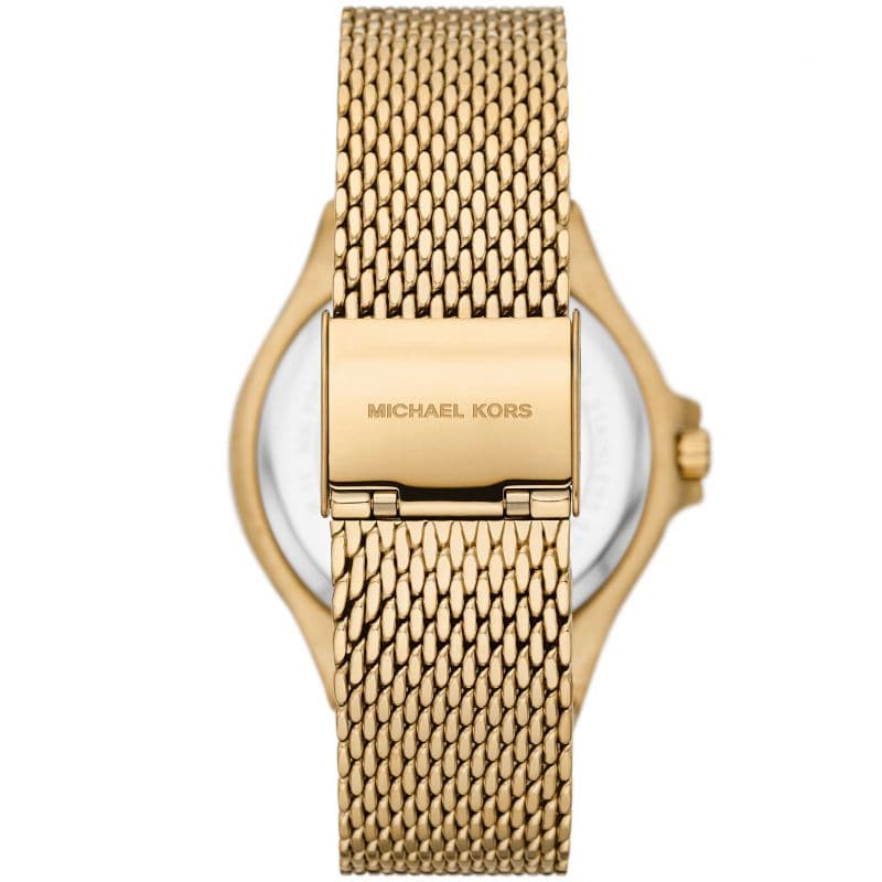 Michael Kors Lennox Three-Hand Gold-Tone Stainless Steel Mesh Watch-MK7335I - Kamal Watch Company