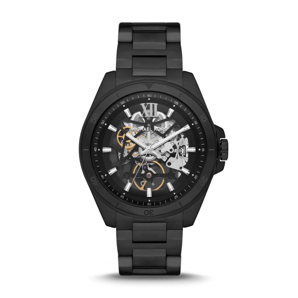Michael Kors Brecken Automatic Black Stainless Steel Watch MK9050 - Kamal Watch Company