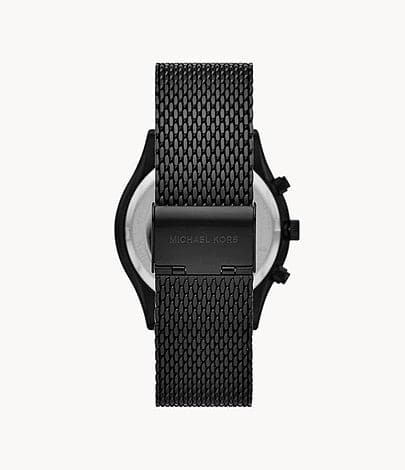 Michael Kors Slim Runway Chronograph Black Stainless Steel Mesh Watch MK9060I - Kamal Watch Company