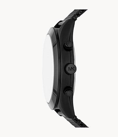 Michael Kors Slim Runway Chronograph Black Stainless Steel Mesh Watch MK9060I - Kamal Watch Company