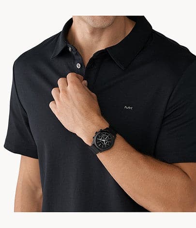 Michael Kors Slim Runway Chronograph Black Stainless Steel Mesh Watch MK9060I - Kamal Watch Company