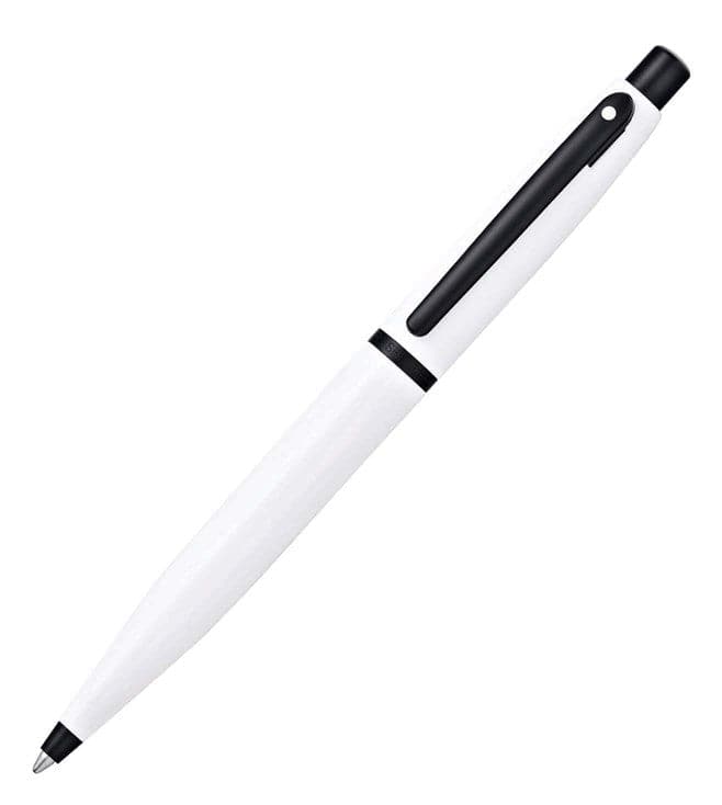 SHEAFFER VFM Ballpoint Pen - Glossy White with Matte Black Tone 9425 BP - Kamal Watch Company