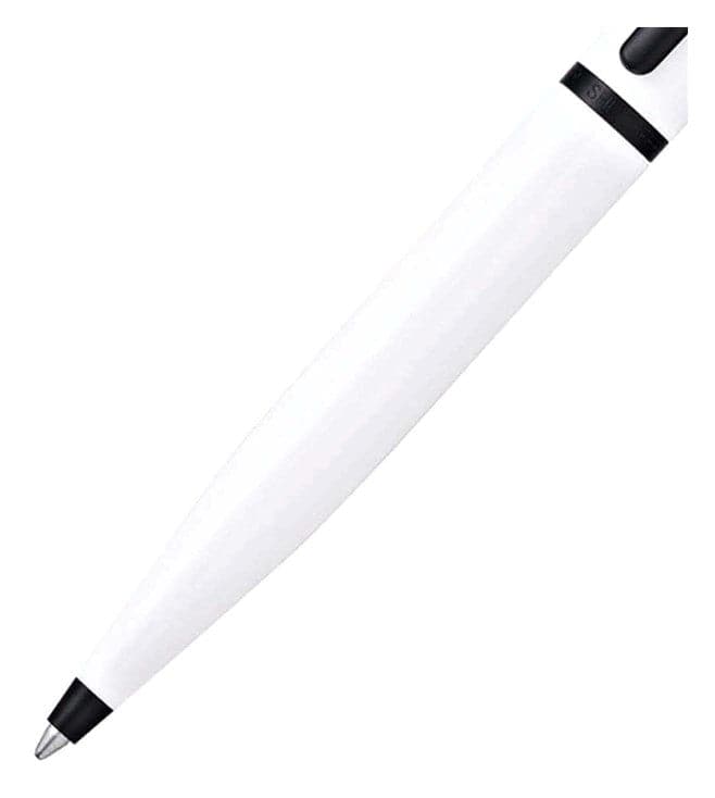 SHEAFFER VFM Ballpoint Pen - Glossy White with Matte Black Tone 9425 BP - Kamal Watch Company