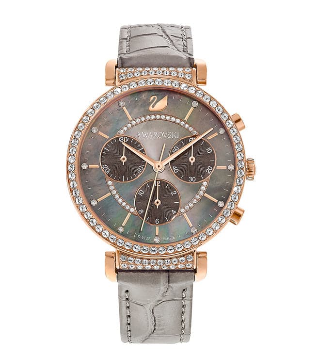 SWAROVSKI 5580348 Passage Leather Strap Chronograph Watch for Women - Kamal Watch Company