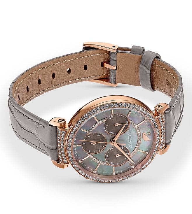 SWAROVSKI 5580348 Passage Leather Strap Chronograph Watch for Women - Kamal Watch Company