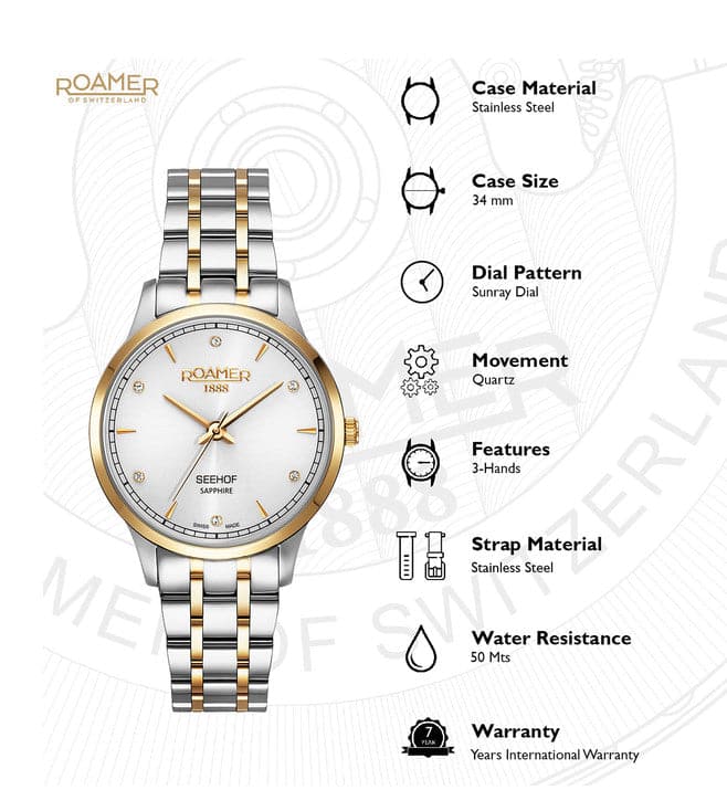 ROAMER Seehof Swiss Made Watch for Women 509847471020 - Kamal Watch Company