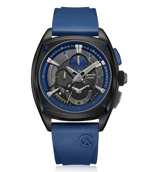 ALEXANDRE CHRISTIE 6591MCRUBBU AC Chronograph Watch for Men - Kamal Watch Company