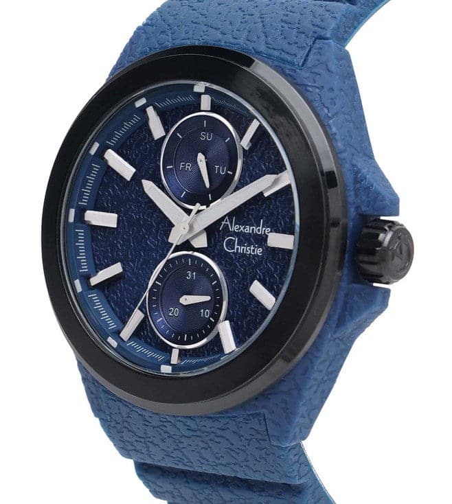 ALEXANDRE CHRISTIE 6585MFRIPBU AC Multifunction Watch for Men - Kamal Watch Company