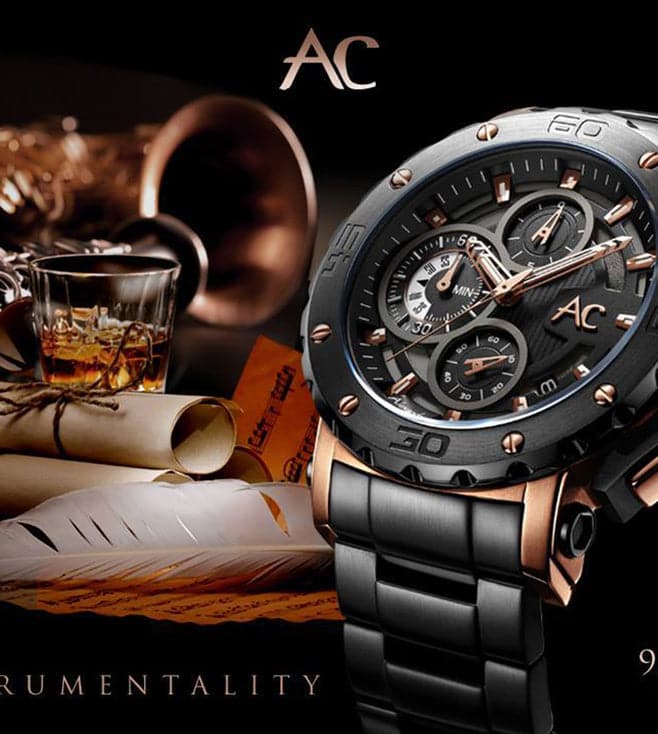 ALEXANDRE CHRISTIE 9205MCBBRBA Instrumentality Chronograph Watch for Men - Kamal Watch Company