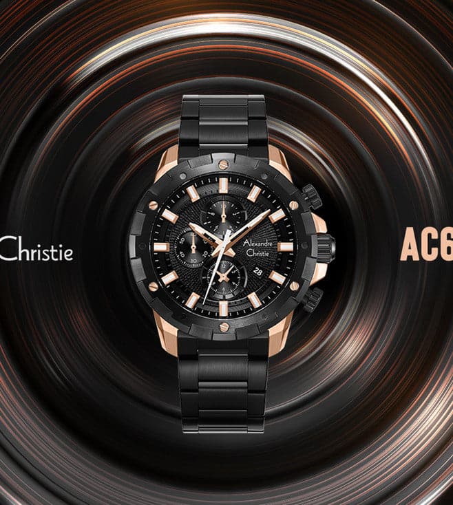 ALEXANDRE CHRISTIE New Chronograph Watch for Men 6602MCBBRBA - Kamal Watch Company