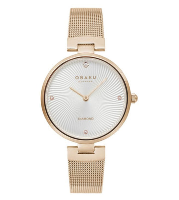 OBAKU Genuine Diamond Rose V256LXVIMV-DD - Kamal Watch Company