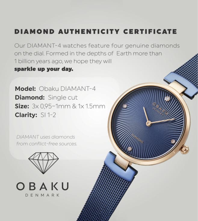 OBAKU Genuine Diamond Ocean V256LXVLML-DD - Kamal Watch Company