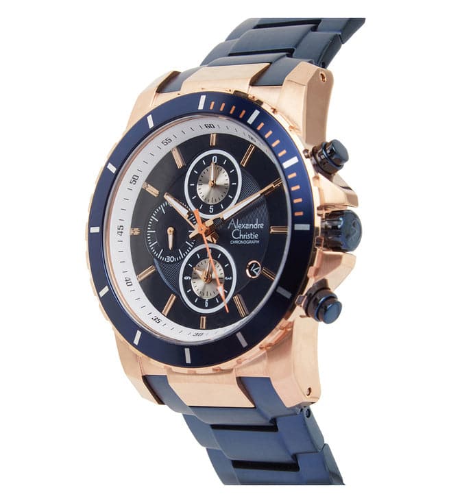 ALEXANDRE CHRISTIE 6141MCBURBU Sport Chronograph Watch for Men