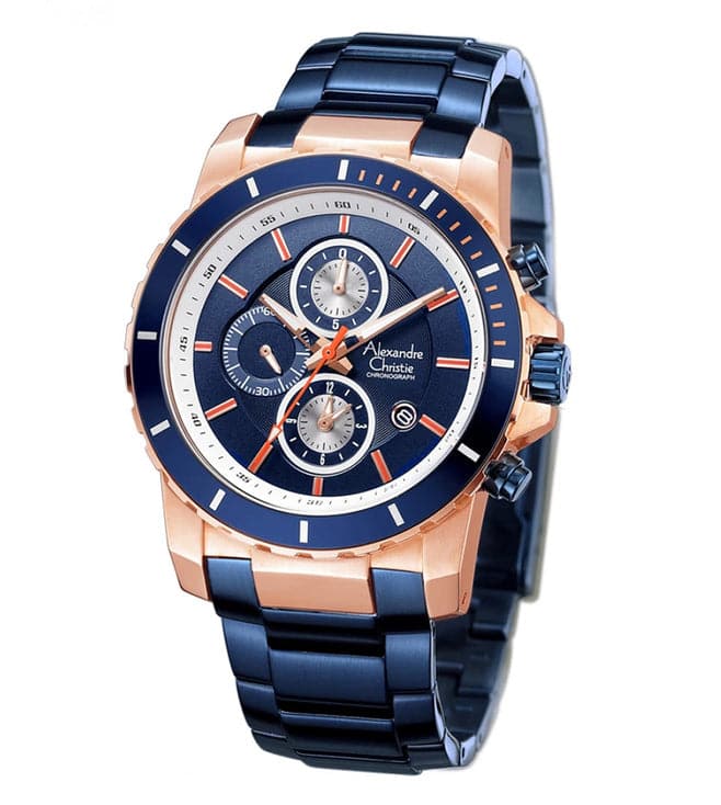 ALEXANDRE CHRISTIE 6141MCBURBU Sport Chronograph Watch for Men - Kamal Watch Company