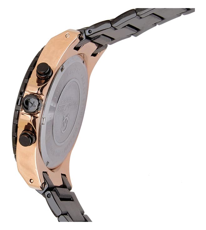 Alexandre Christie Mens 44 mm Chronograph Black Dial Metal Analogue Watch - 6141MCBBRBA - Kamal Watch Company