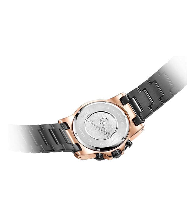 Alexandre Christie Mens 44 mm Chronograph Black Dial Metal Analogue Watch - 6141MCBBRBA - Kamal Watch Company