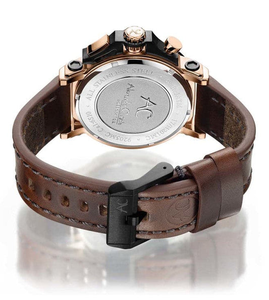Chronograph Watch with Tang Buckle 9205MCLBRBA - Kamal Watch Company