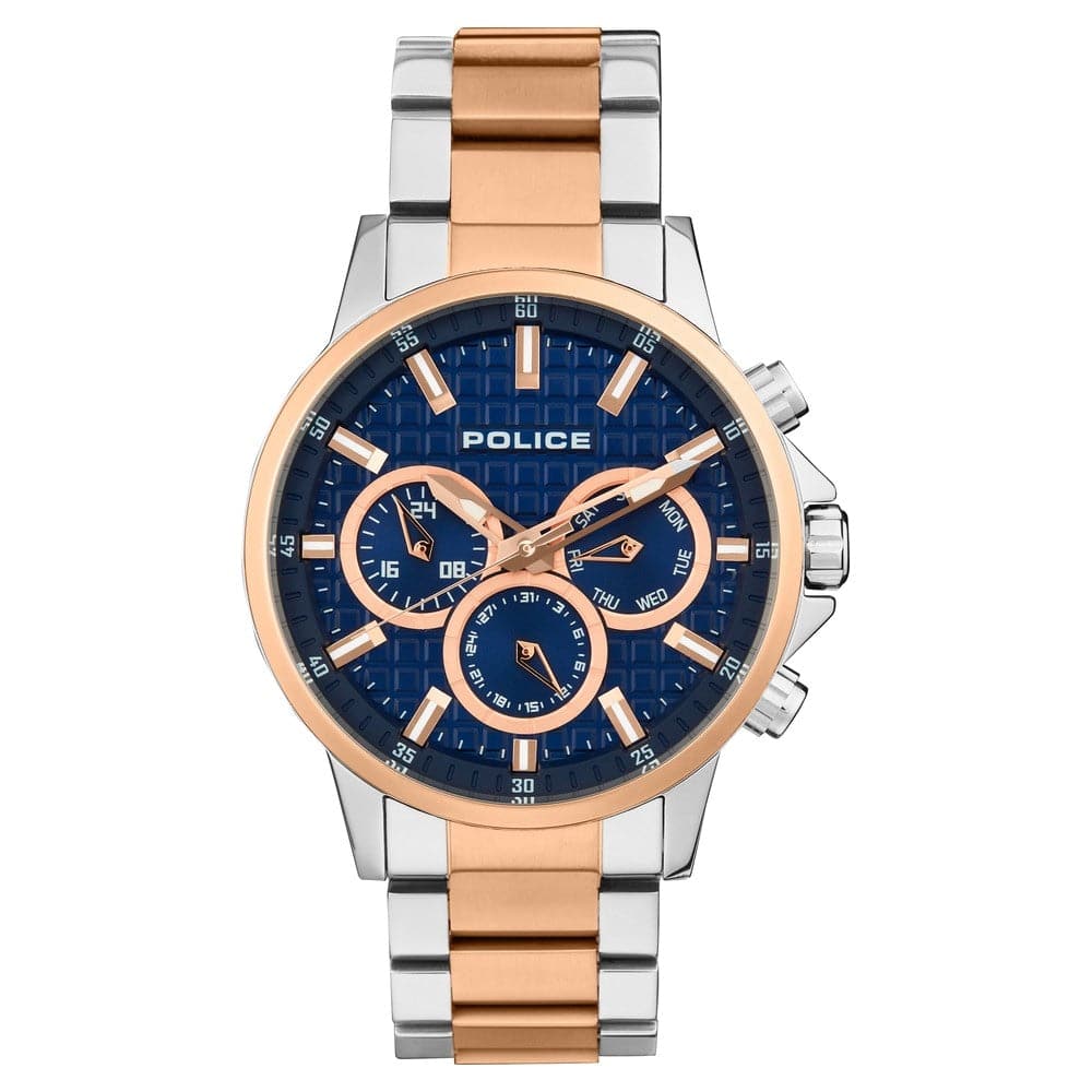 Police Blue Dial Metal Strap Watch - Kamal Watch Company