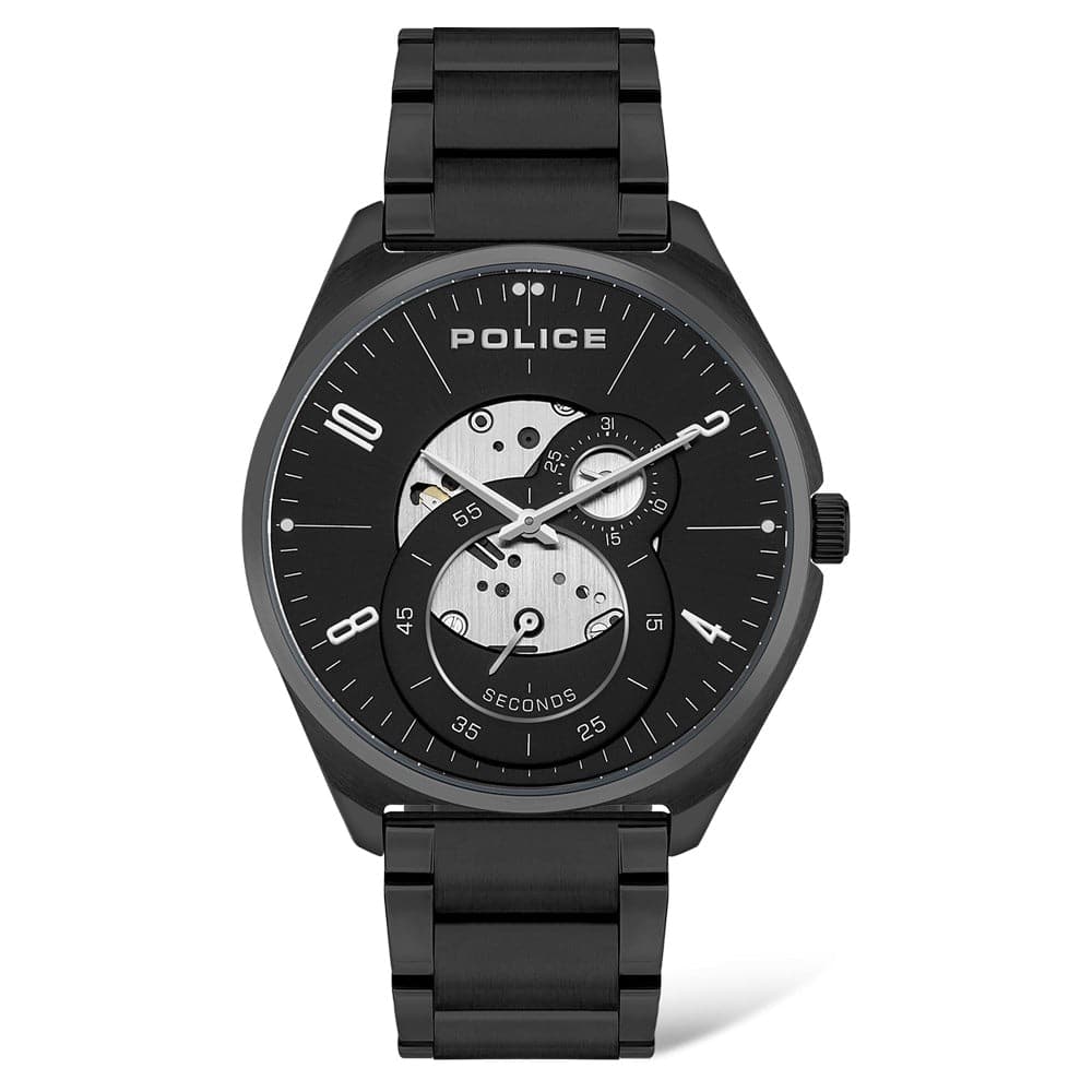 POLICE Mens SMART Black Dial Metallic Analogue Watch - Kamal Watch Company
