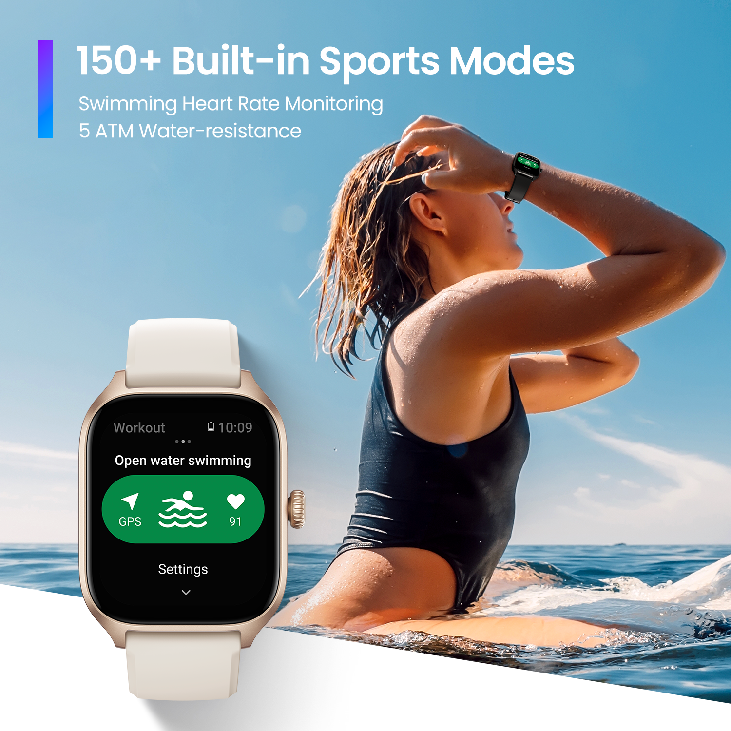 Amazfit GTS 4 MISTRY WHITE - Kamal Watch Company
