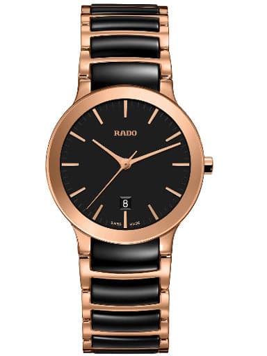 Rado Centrix Quartz Black Dial Watch - Kamal Watch Company