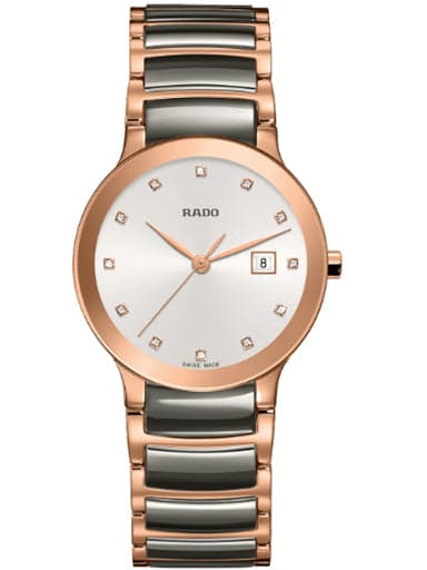 Rado Centrix Diamonds Ceramic & Stainless Steel Women Watch - Kamal Watch Company