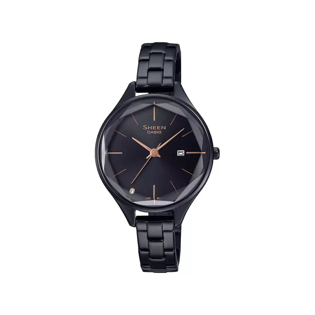 CASIO SHEEN Black Cut Glass - Women's Watch SH251 - Kamal Watch Company