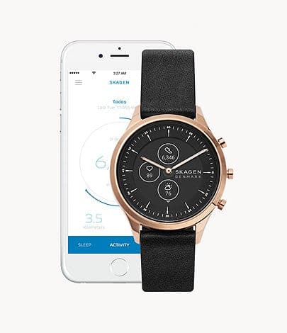 SKAGEN Hybrid Smartwatch HR - Jorn 38mm Black Leather SKT3102 - Kamal Watch Company