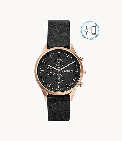 SKAGEN Hybrid Smartwatch HR - Jorn 38mm Black Leather SKT3102 - Kamal Watch Company