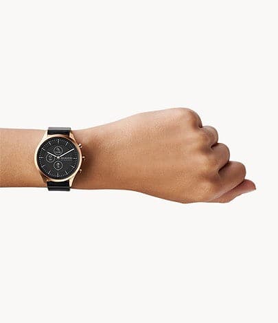 SKAGEN Hybrid Smartwatch HR - Jorn 38mm Black Leather SKT3102 - Kamal Watch Company