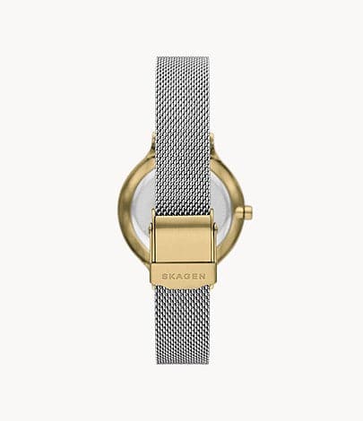 SKAGEN Anita Lille Three-Hand Silver Stainless Steel Mesh Watch SKW3057i - Kamal Watch Company