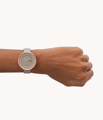 SKAGEN Gitte Two-Hand Sand Eco Leather Watch SKW3061I - Kamal Watch Company