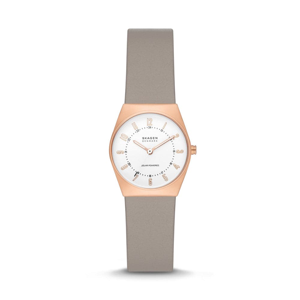Grenen Lille Solar-Powered Greystone Leather Watch - Kamal Watch Company