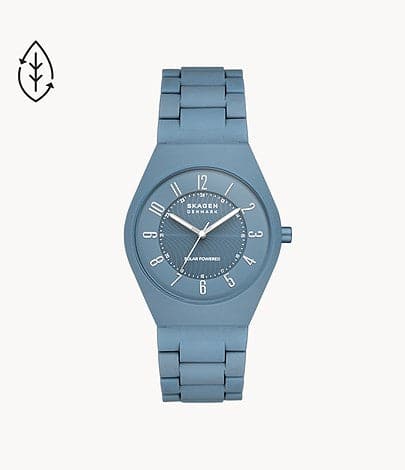 SKAGEN Grenen Ocean Solar-Powered Coastal Blue #tide ocean material® Watch SKW6812 - Kamal Watch Company