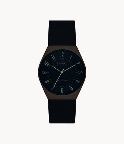 SKAGEN Grenen Solar-Powered Ocean Blue Leather Watch SKW6834I - Kamal Watch Company