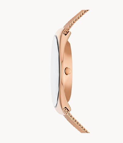 SKAGEN Grenen Solar-Powered Rose Gold Stainless Steel Mesh Watch SKW6835I - Kamal Watch Company