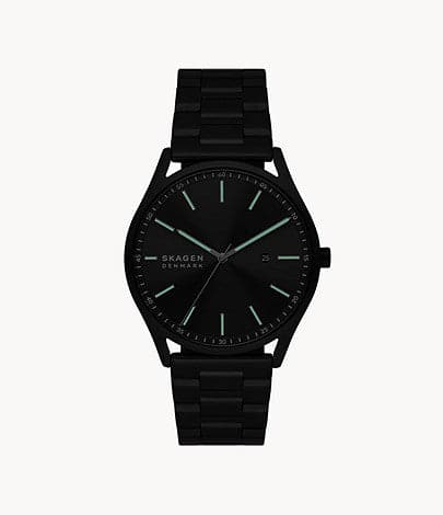 SKAGEN Holst Three-Hand Date Midnight Stainless Steel Watch SKW6845I - Kamal Watch Company