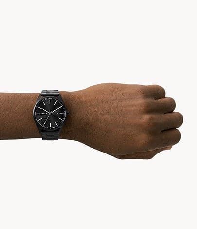 SKAGEN Holst Three-Hand Date Midnight Stainless Steel Watch SKW6845I - Kamal Watch Company
