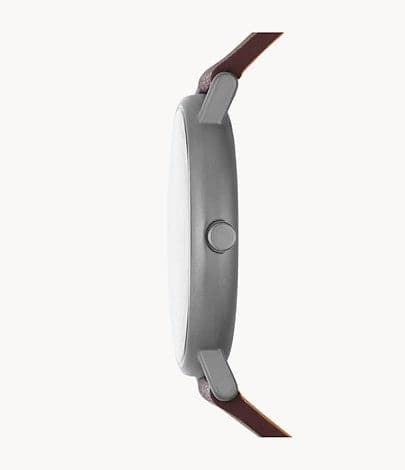 Skagen Signatur Three-Hand Cherry Wood Leather Watch SKW6860I - Kamal Watch Company