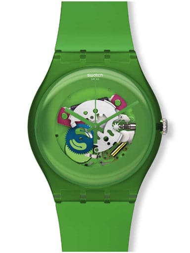 SWATCH NEW GENT LACQUERED GREEN LACQUERED SUOG103 - Kamal Watch Company